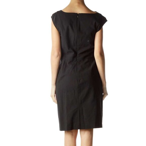 Banana Republic Black Cowl Neck Wool Dress - Picture 2 of 3